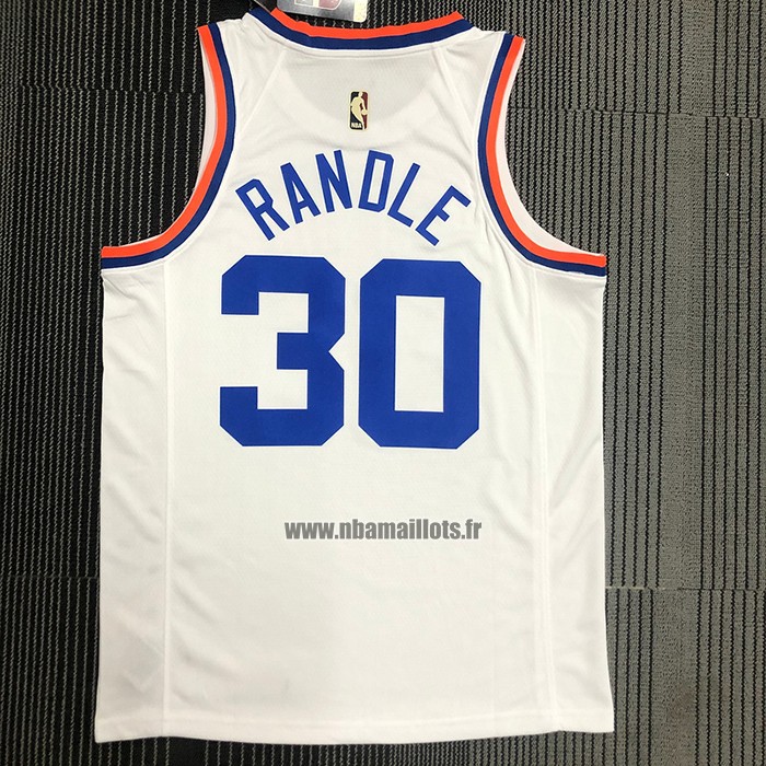 Maillot New York Knicks Julius Randle NO 30 75th Anniversary Blanc